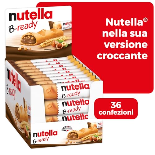 Nutella B-ready - 36 Snack Dolci Monoporzione, Croccante Cialda di Pane con un Cremoso Ripieno di Nutella, Confezione da 792 gr - Immagine 3