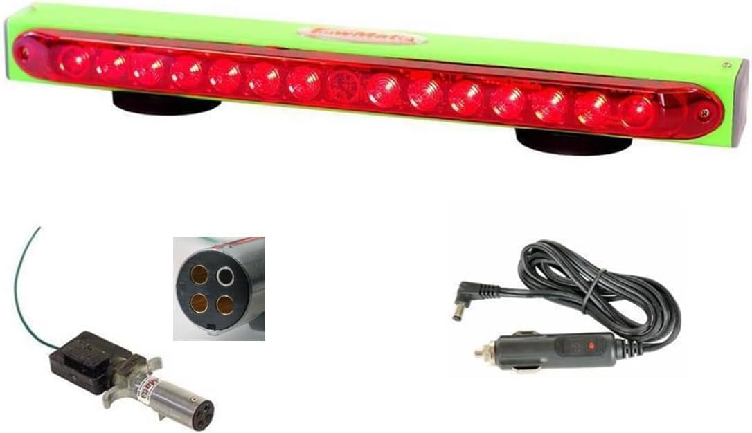 Choose Transmitter Towmate TM22G Green Limelight 22" Wireless Light with Transmitter and Charge Cord. Has LED Stop, Tail, Turn (4 Pin Round Transmitter)