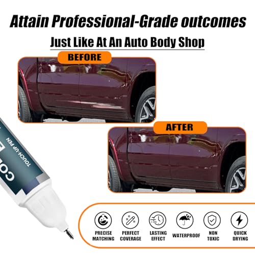 Image of Delmonico Red Pearl-Coat(PRV /NRV) Touch Up Paint Compatible with Dodge Ram, Car Paint Pen Scratch Repair Two-In-One Touch Up Paint, Premium Car Scratch Remover for Deep Scratches