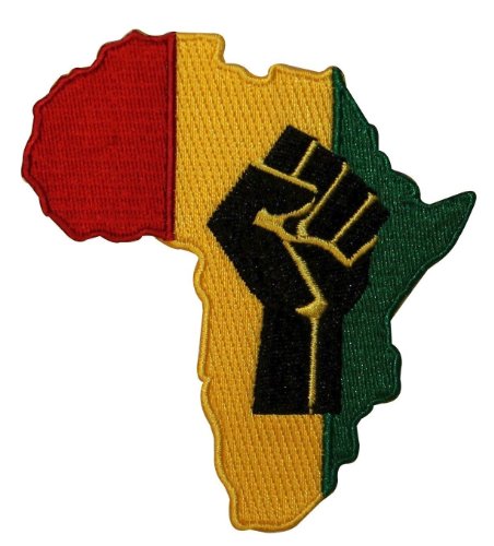 Africa Black Power Fist Rasta Rastafari Embroidered Iron On Applique Patch P3572