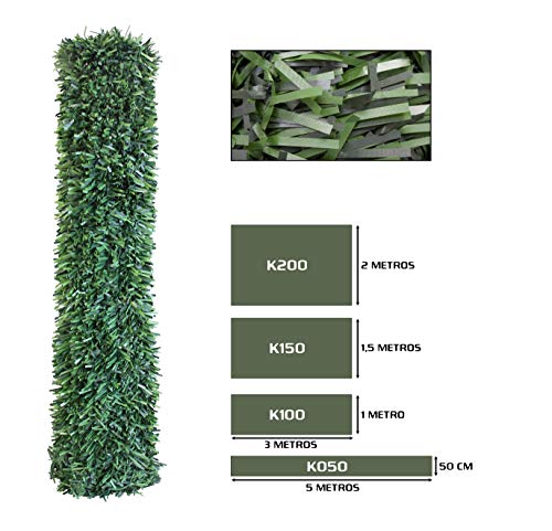 Seto Decor K150B Seto Artificial Decorativo de Hoja Normal de 1,5 x 3 Metros, Color Verde