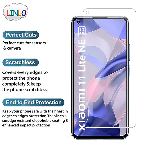 Image of Tempered Glass Screen Protector Compatible for Xiaomi 11 Lite NE 5G / Xiaomi 11 Lite with Full Screen Coverage; Except Edges and Easy Installation Kit(Transparent), Pack of 1