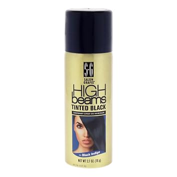 Salon Grafix High Beams Tinted Black Temporary Spray - Black Indigo for Unisex - 2.7 oz Hair Color