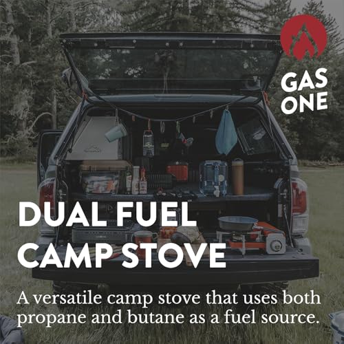 Image of Gas One GS-3400P Propane or Butane Stove Dual Fuel Stove Portable Camping Stove - Patented - with Carrying Case Great for Emergency Preparedness Kit (Pack of 6)