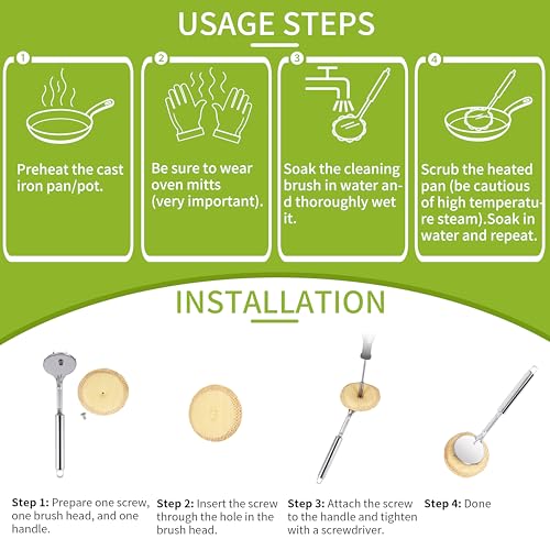 Image of Dish Scrubbers Sponges Household Cleaning Supplies for Cleaning Dishes, Pots, Pans, Grills and Sink(Only Replacement Sponge)