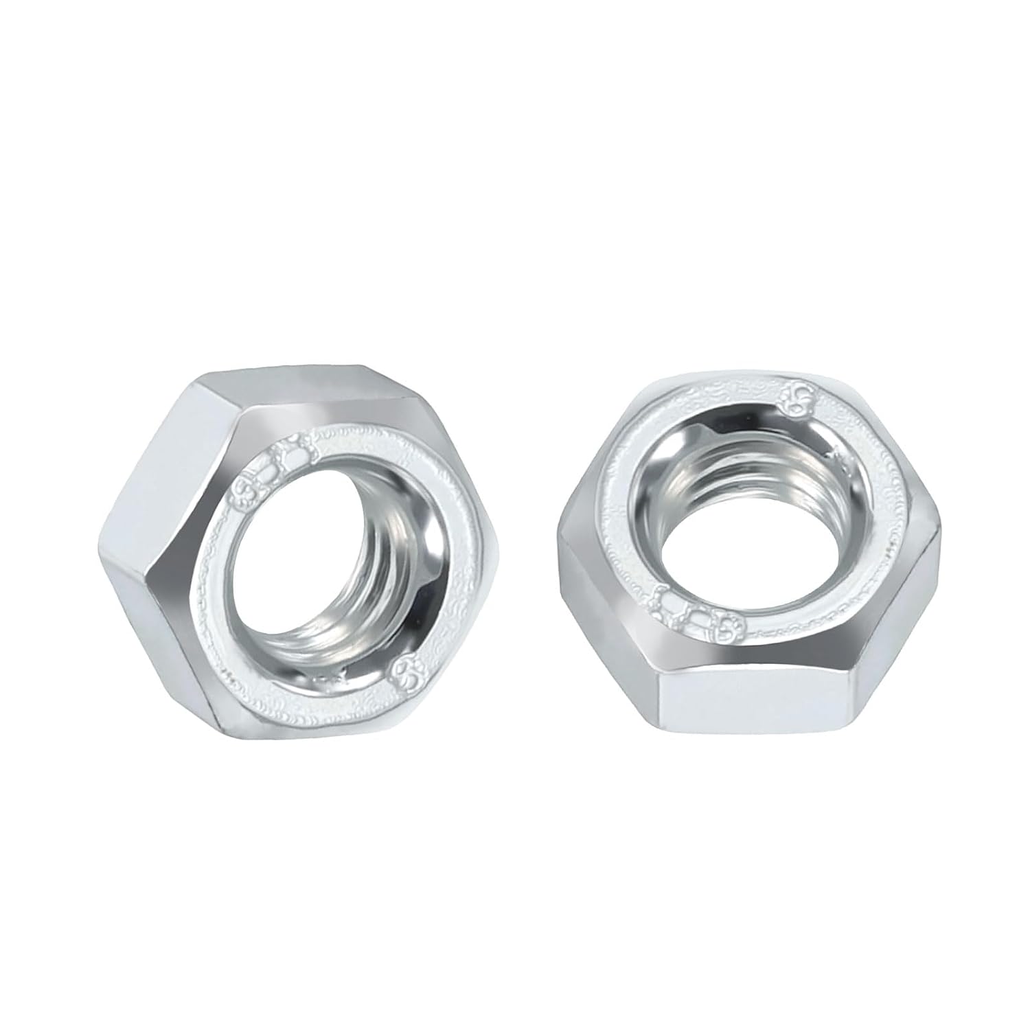 100pcs Hex Nuts - [M2-0.4mm] Carbon Steel (Grade 8) Hardware Metric Coarse Thread Metal Nuts for Precious Electronics Mechanical Fastening, Black Oxide Finish, Black