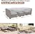 BROSYDA Patio Furniture Covers, Heavy Duty Outdoor Furniture Cover Waterproof, Sectional Sofa Set Covers Table and Chair Set Covers 108" L × 82" W × 28" H