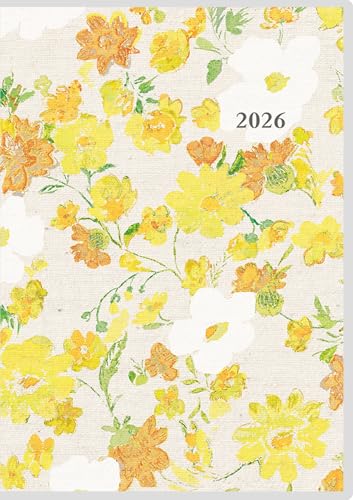 高橋 手帳 2026年 4月始まり A6 マンスリー ラフィーネ 1 花柄 No.875