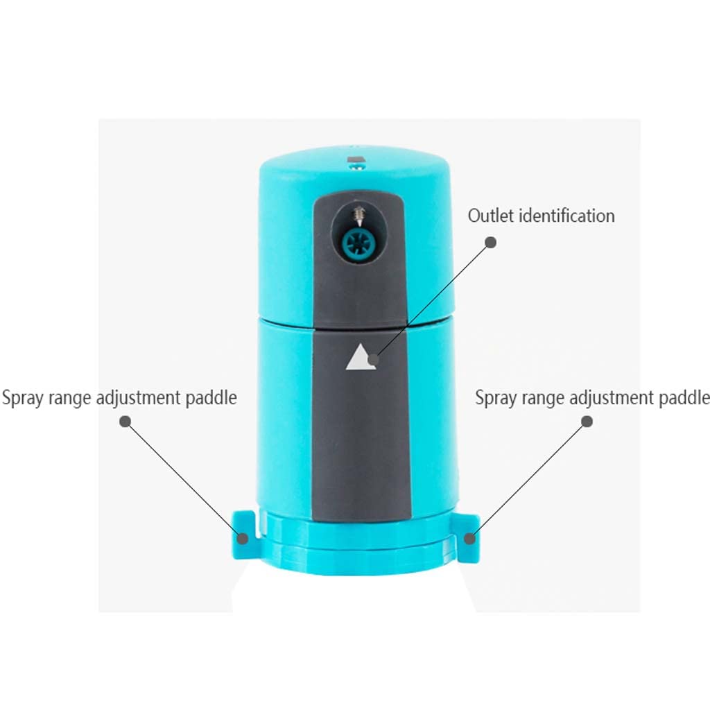 WZX Irrigatore da Giardino Automatico, irrigatore per Prato con Base in Pt, Trasmissione a Ingranaggi con Rotazione Automatica da 0 a 360 Gradi e 3 in 1 (Getto, Doccia, inondazione) per annaffiare