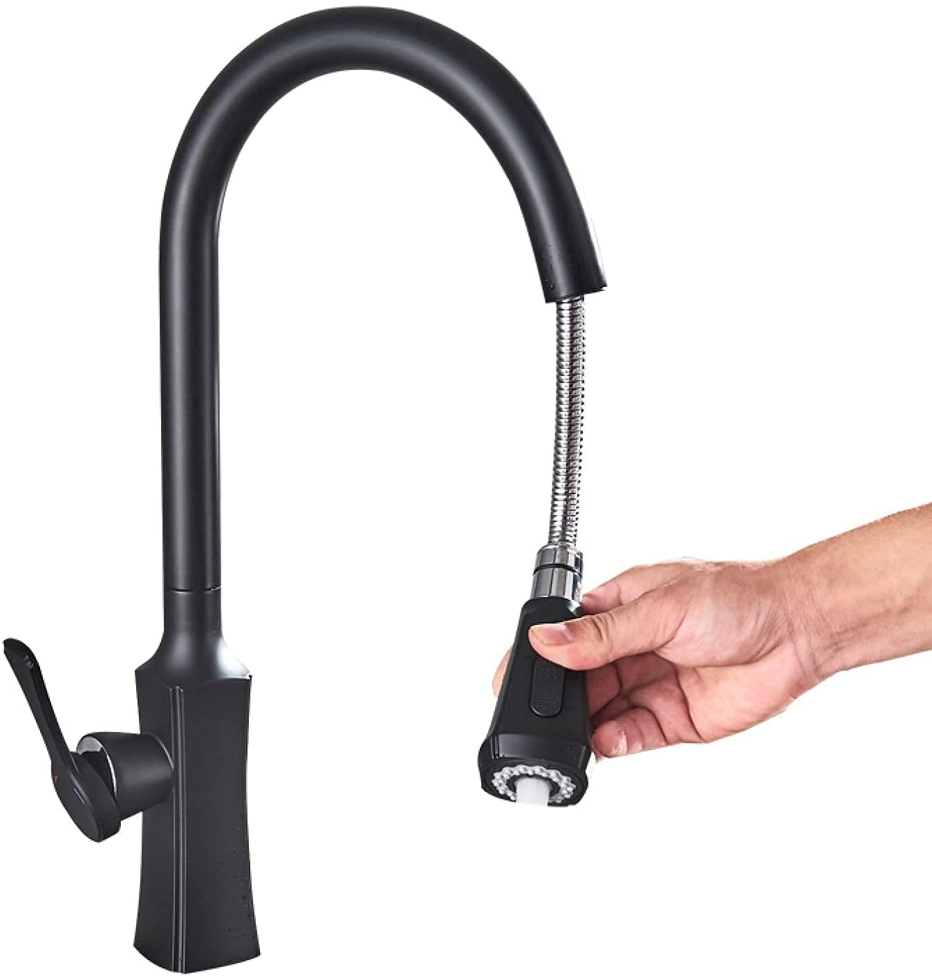 Robinet mitigeur froid chaud pour la cuisine anti-corrosion en bronze noir