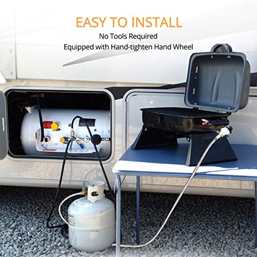 GGC-4-FT-Stainless-Steel-Braided-Propane-Adapter-Hose-1-lb-to-20-lb-Converter-for-QCC1Type-1-LP-Tank-to-1-LB-Portable-Grill-Camp-Stove-Buddy-Heater