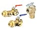 Tankless Water Heater Flush Kit 3/4" Lead Free Isolation Service Valves 3/4-Inch Temperature Pressure Relief Valve for Hot Water Heaters Single Handle Full Port IPS Isolator Brass NSF-61