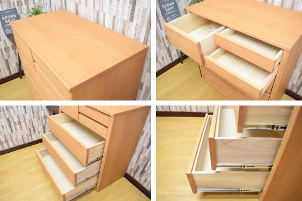 Amazon｜ノーブランド品国産アルダー材オイル仕上げチェスト完成品