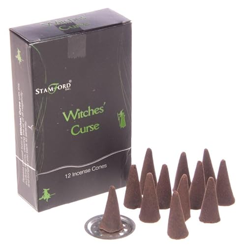 Stamford Witches Curse Incense Cones: Relaxing Aromatherapy, 15 Cones x 12 Packs