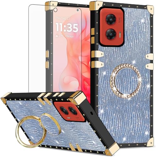 ASUS wish �g�ѓd�b�P�[�X Samsung Galaxy S24 Plus/S25 Plus S24+ S25+ 5G �Z���J�o�[ �X�N���[���v���e�N�^�[�ƕی샊���O�t�� �n�[�h�z���_�[ S24Plus 24S + S 24 24+ S25Plus