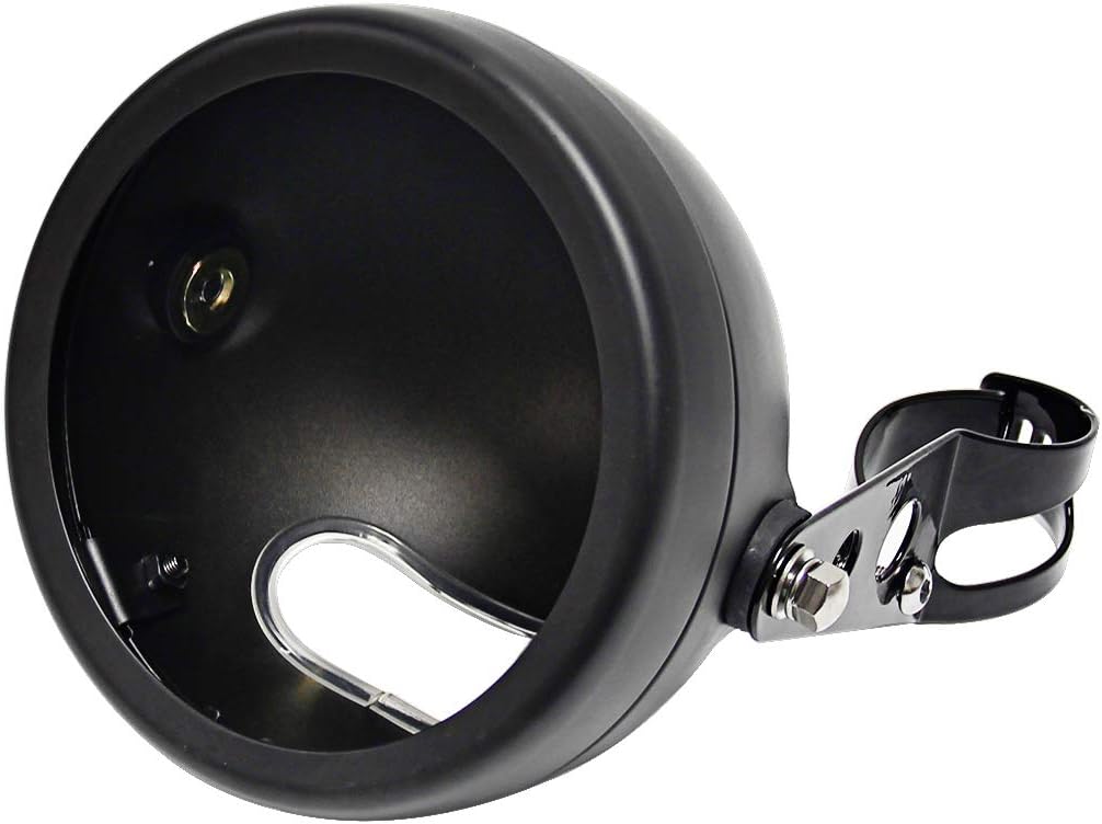 Wisamic 5 3/4 5.75 inch Motorcycle Headlight Housing Bucket for Harley Davidson Motorcycle Honda Shadow Kawasaki Vulcan Suzuki