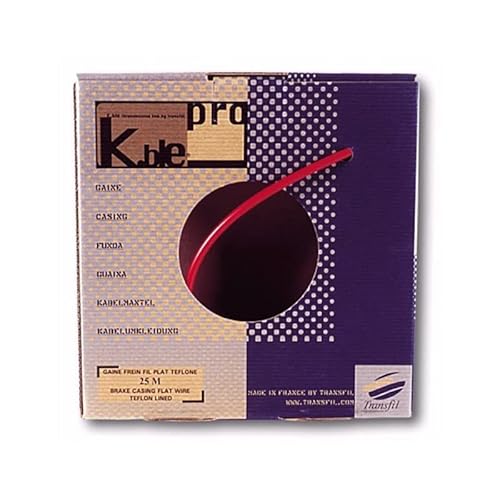 Transfil Caja DE 50 Metros Funda Cambio Index Rojo Cables, Sport, Multicolor (Multicolor), Talla Única Cover