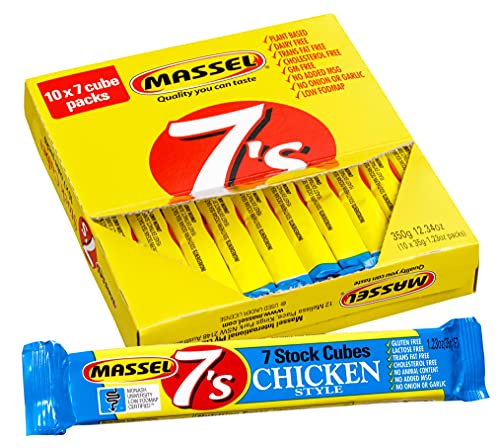 Massel 7's Chicken Style Stock Cubes - Plant Based, Low FODMAP & Gluten-Free, 35g x 10 Pack