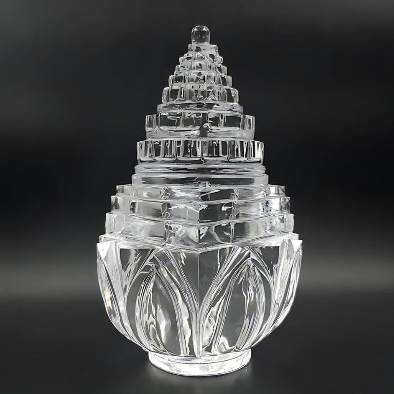 Real Sphatik Shree Yantra Original Crystal Certified Idol - AAA G...