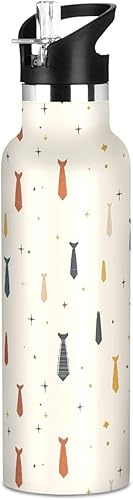 Miniatura 9 de Camouflage Gold Leakproof and BPA Free Reusable Water Bottle with Straw Lid Double-Wall Vacuum Insulation for Gym Sports