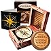 Trust in The Lord - Proverbs 3: 5-6 Engraved Compass, Wood Box Greeting, Inspirational Gift Men, Christian Boys Baptism Gifts, Graduation Day (#1 Lord's Compass)