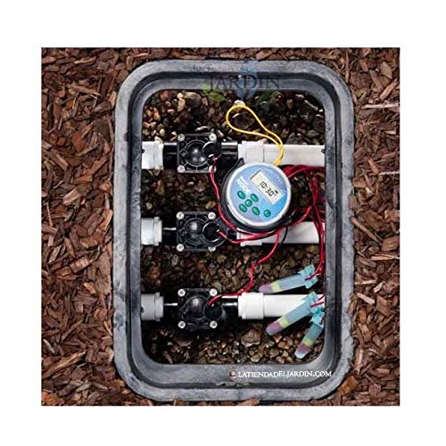 Suinga PROGRAMMATORE DI IRRIGAZIONE AUTOMATICO 4 STAZIONI DI IRRIGAZIONE Funziona con elettrovalvole di irrigazione 9V di qualsiasi marca