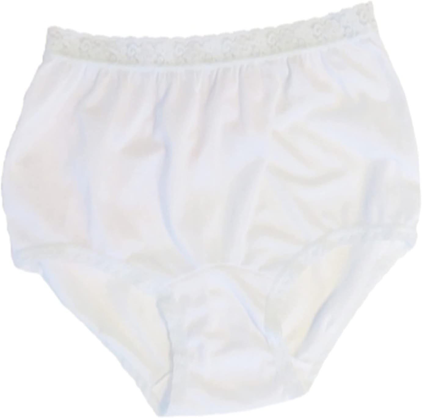 Carole Women's Nylon Lace Trim Panties Full Cut Briefs - Pack of 3 - Image 3