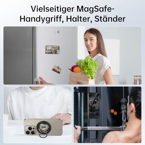 SYNCWIRE Handy Ring Halterung Magnetisch für MagSafe Ring-360 Grad Drehung Handy Griff Halter Fingerhalter für iPhone 17 Pro Max Plus 16 15… – Ansicht 7