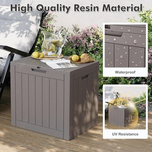 Image of Outdoor Storage Box Waterproof, 32 Gallon Deck Box for Patio-2 Boxes