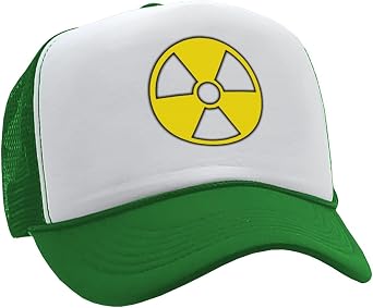 Radioactive Trefoil Symbol Classic Style Adjustable Unisex Trucker Hat Radiation Hazard Bio Cap