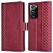 Produktbild Note 20 Ultra Hülle, Galaxy Note 20 Ultra Wallet Case, Echtes Leder, Magnetverschluss, Ständer, RFID-blockierender Kartenschlitz mit TPU-Abdeckung, kompatibel mit Samsung Galaxy Note 20 Ultra (rot)