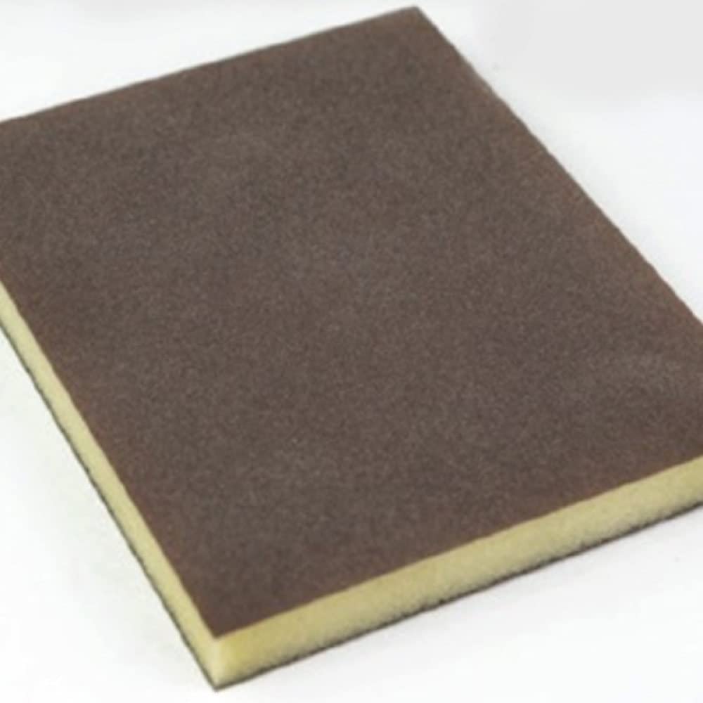 SHENGANG 10Pcs Sponge Sand Block Sand Double-Sided Gray Blue Sponge Sand Block Sponge Sandpaper Sanding and Polishing Abrasive Tools,Grey,80