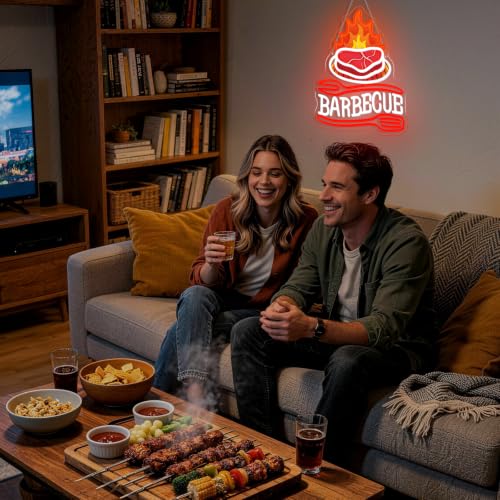 Image of BBQ Neon Sign Barbecue LED Wall Decor Neon Light for Bar & Grill