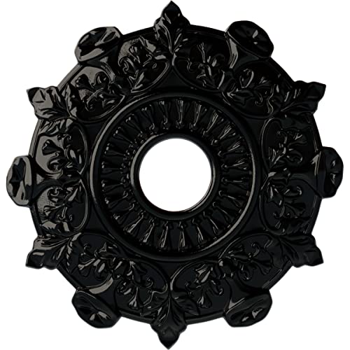 Ekena Millwork CM17PRBPSDecorative Ceiling Medallions Modeled After Original Historical Patterns & Designs, Black Pearl