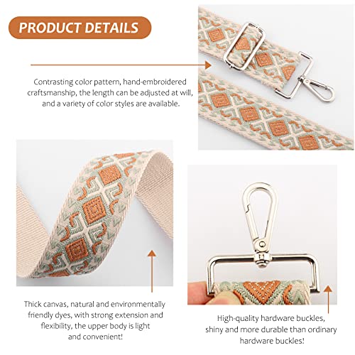 Verstellbar Taschengurt Breit,5CM Bunt Schultergurt für Taschen, Universal Tragegurt Damen Schulterriemen Trageriemen Geflecht Umhängegurt für Handtaschen DIY Zubehör 75-135CM. (KJ3-A8-LY-hunse)