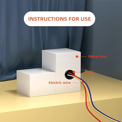 Miniatura 5 de Kit surtido de 180 ojales de goma surtidos, tamaños 78 pulgadas, 58 pulgadas, 716 pulgadas, ojales de alambre de goma para cableado de doble cara,