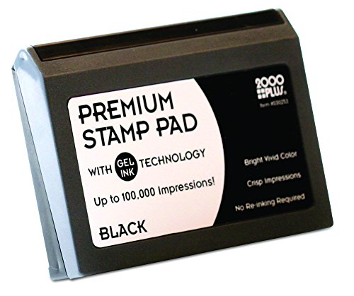 2000 PLUS Stamp Pad, Gel, Size #2, Black Ink (030256)