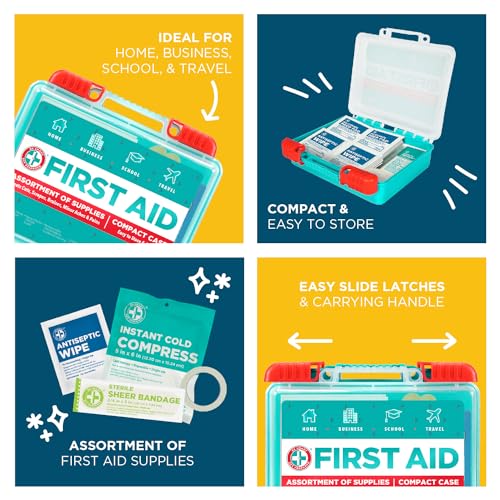 image for Be Smart Get Prepared 85 Piece First Aid Kit: Clean, Treat, Protect Mi