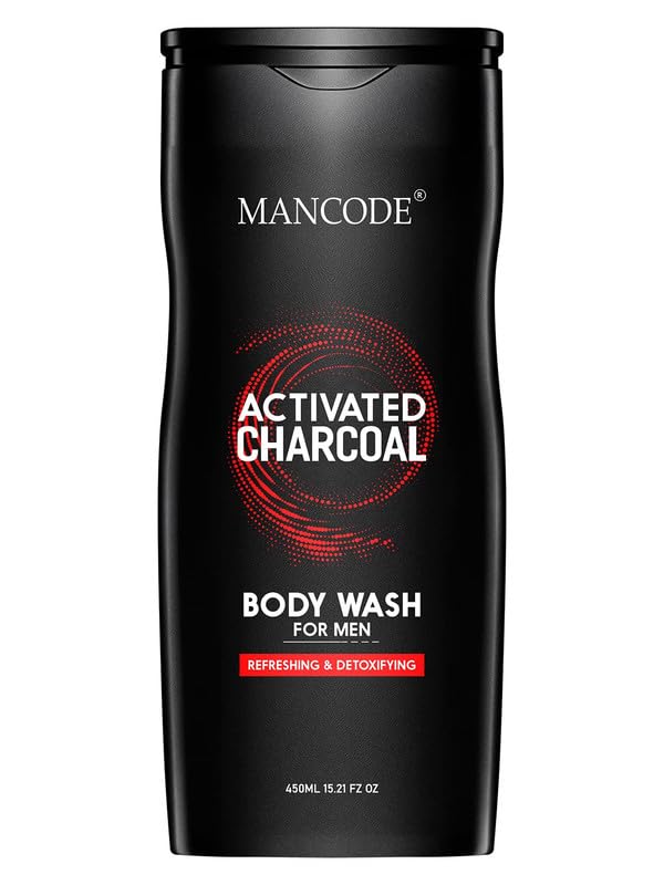 Sponsored Ad - Mancode Activated Charcoal Body Wash For Men 450ml, Shower Gel For Men, Bodywash Men, Body Wash For Men, Oil Control, Active Charcoal and Natural Oils Extract, Odor Protection