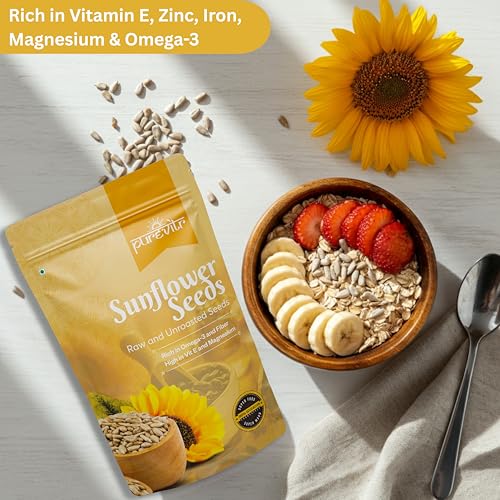 Image of Purevitr Edible Seeds Combo 800g (200g Each) | Pack of 4 | Pumpkin + Sunflower + Flax + Chia Seeds | Rich in Omega-3, Protein, Fiber & Essential Nutrients | Superfood for Healthy Living