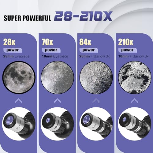 MEEZAA Teleskop, Teleskop Astronomie Erwachsene Profi, 70mm Blende 700mm Refraktor Teleskope für...