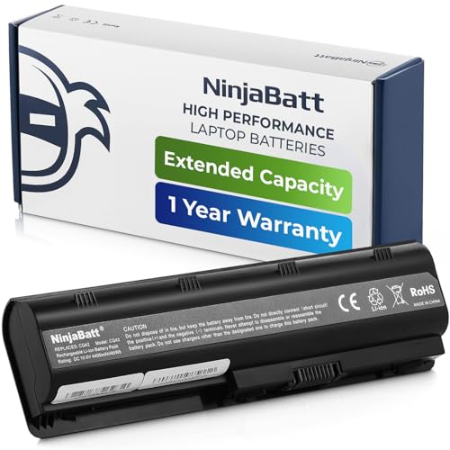 NinjaBatt Battery for HP 593553-001 636631-001 MU06 MU09 593554-001, HP Pavilion dm4 g4 g6 g7 DV3-4000 DV5-2000 DV6-3000 DV7-6000, Compaq Presario CQ42 CQ56 CQ57 CQ62 - High Performance