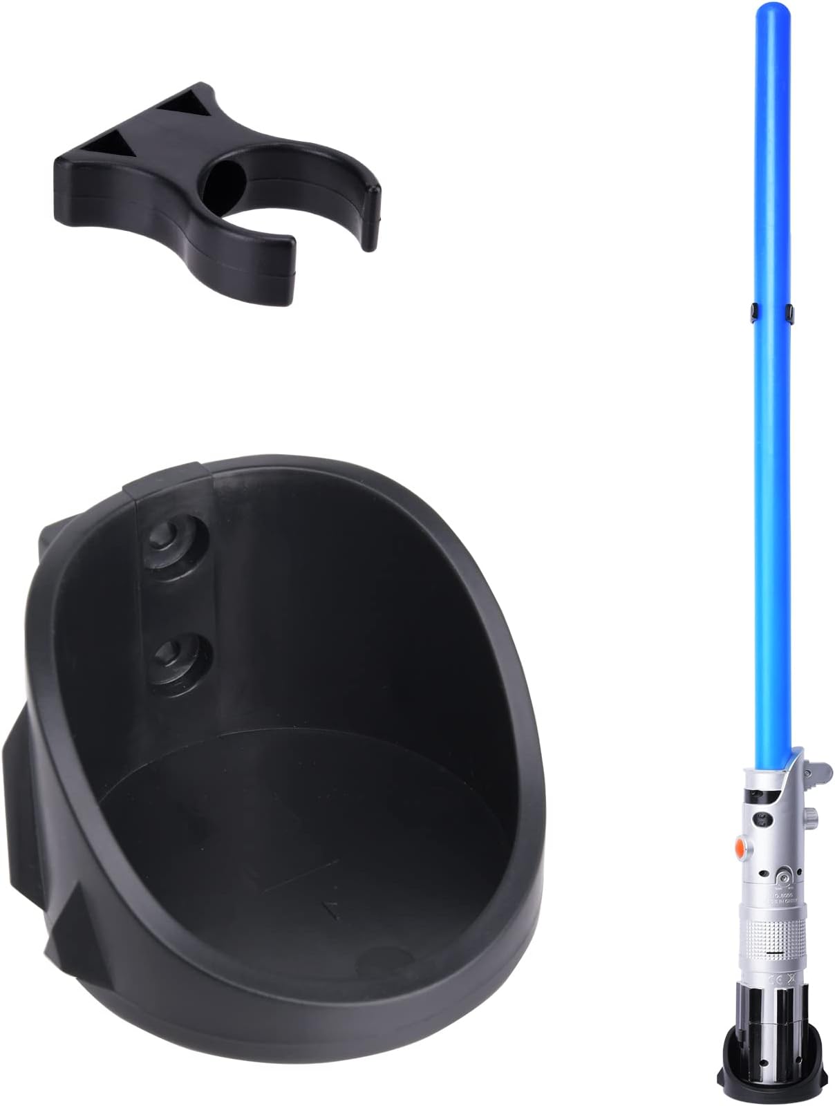 Lightsaber Wall Mount Display Stand Light Saber Holder Compatible for Any Lightsaber, Black Pack of 1