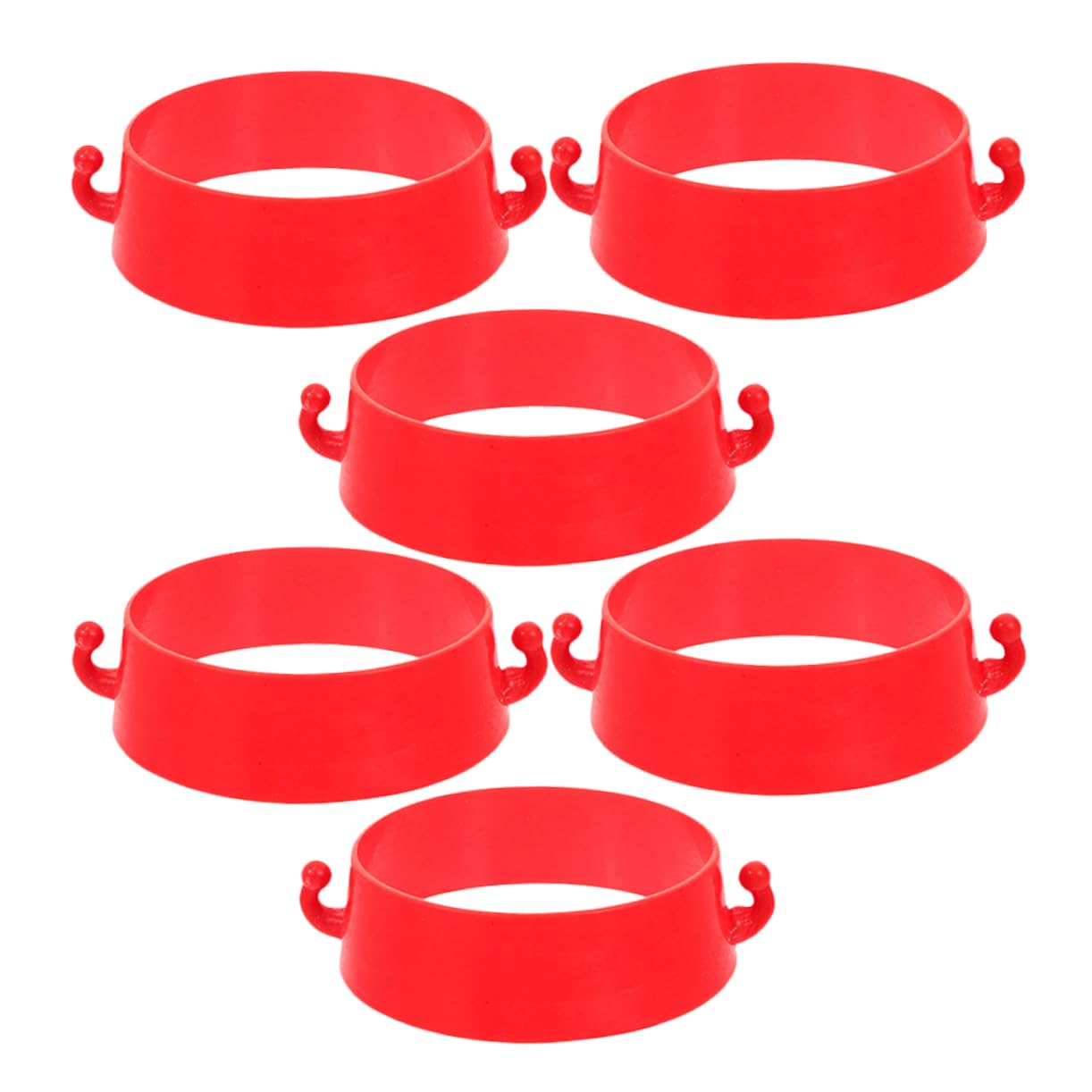 DINHEAROM Security Caution Decorations 6pcs Plastic Chain Barrier Accessories Plastic Traffic Chain Ring Connectors for Building Supplies