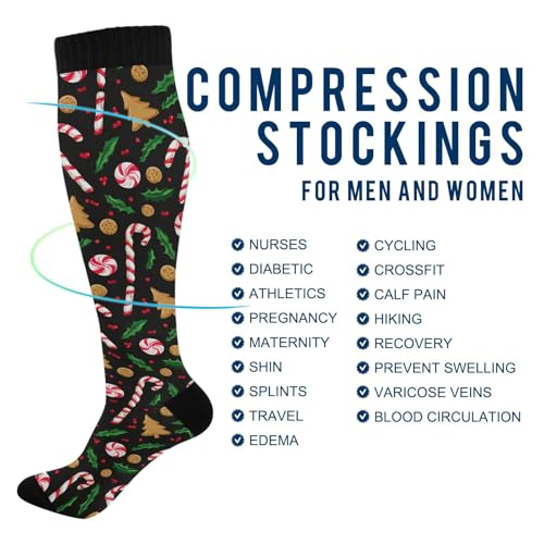 Image of Wusikd Blue Yellow Monster Trucks Compression Socks for Women and Men Circulation Long Socks for Athletic Running 1
