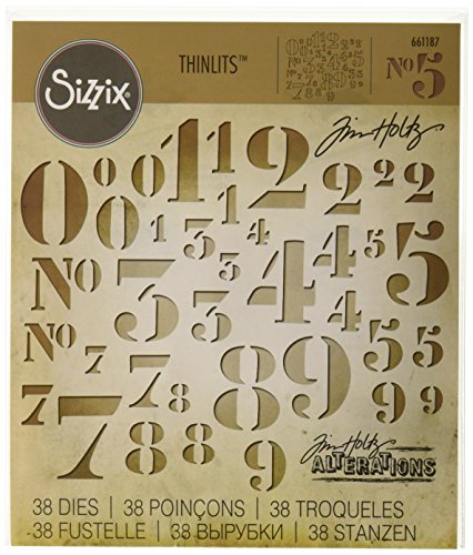 Sizzix Thinlits pochoir chiffres en métal durable par Tim Holtz - 2