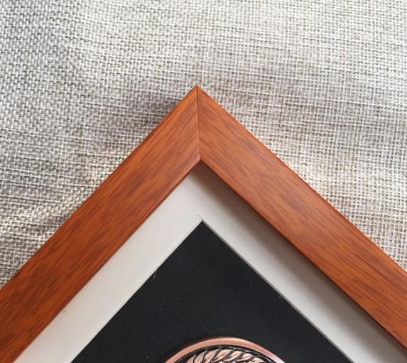 Duża ramka wyświetlacza medalu, Drewniana ramka na medal 3D Deep Box, wielokolorowa, wiele rozmiarów(Teak,4 medals/24 * 33cm)