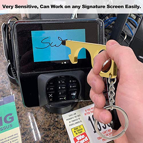 Browill Portable Door Opener Tool & No Touch Hand Tool With Key Ring, All Avoiding Germs by Working on Touchscreens & Signature pads, Carrying shopping bags (4)