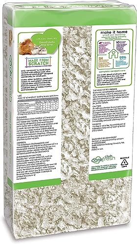 Carefresh Litière en Papier Naturel Blanc 99% sans poussière pour Petits Animaux avec contrôle des odeurs 10 l