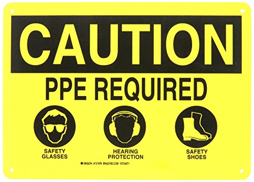 Panneau de protection personnelle Brady évitez les accidents en usine